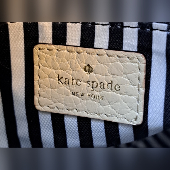 EUC Kate Spade Jenny Southport Cream & Black Leather Neutral Tote Purse Bag - Picture 14 of 15